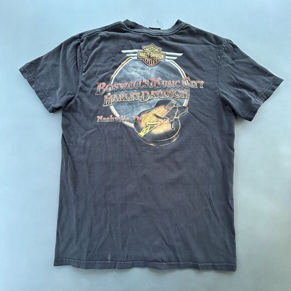 Vintage Harley Davidson Shirt Mens Large Wild Boar Double Sided Nashville, TN - Picture 4 of 7